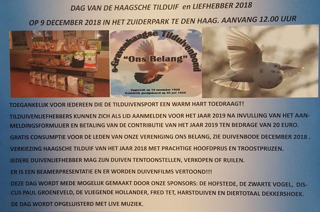 Dag van de Haagse Tilduif & Liefhebber 2018
