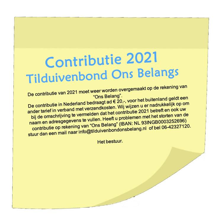 Contributie 2021